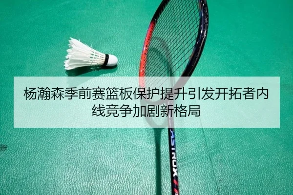 杨瀚森季前赛篮板保护提升引发开拓者内线竞争加剧新格局